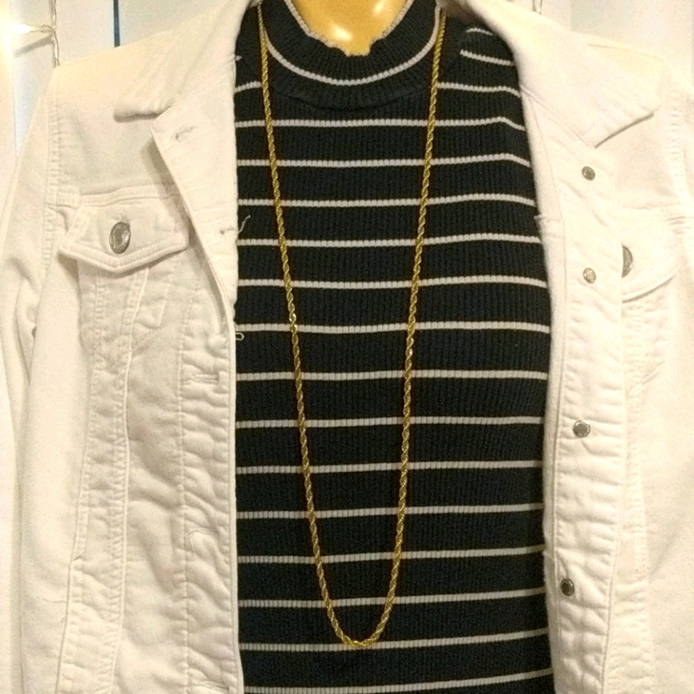 Fake gold rope necklace